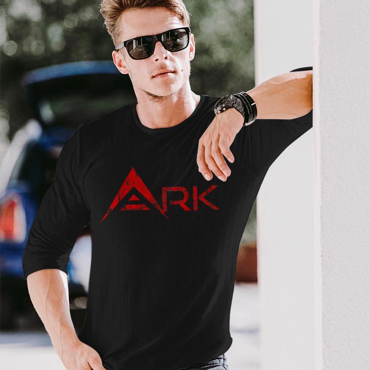 Ark Kryptocurrency -Intage & Distressed Logo Langarmshirts Geschenke für Ihn