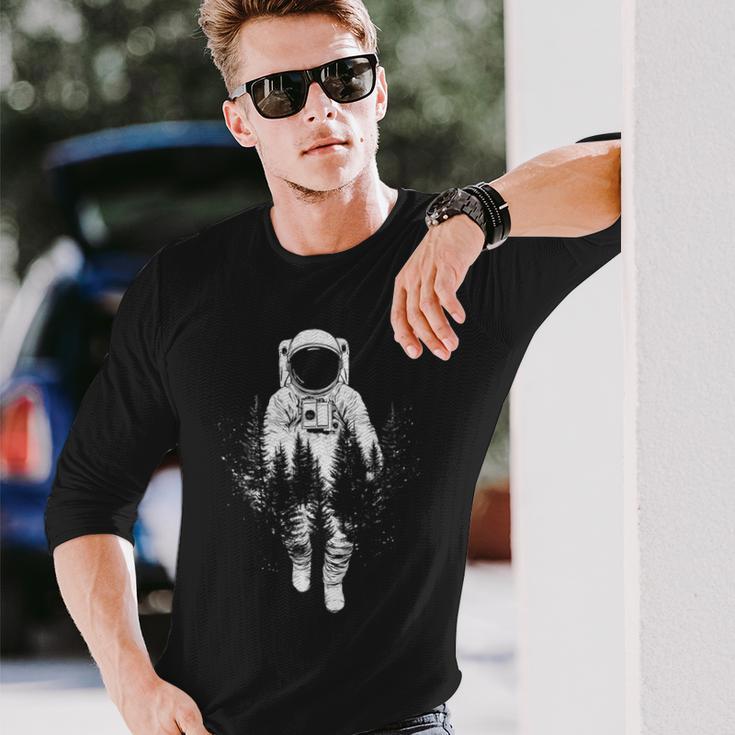 Astronaut Motiv Illustration Astronaut Langarmshirts Geschenke für Ihn