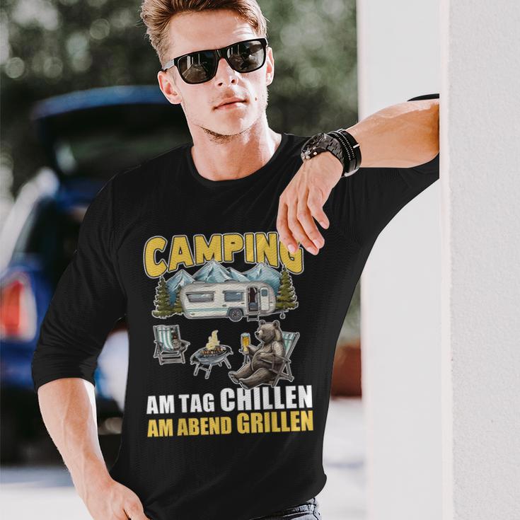 Barbecue And Chillen Camper Saying Caravan Camping Langarmshirts Geschenke für Ihn