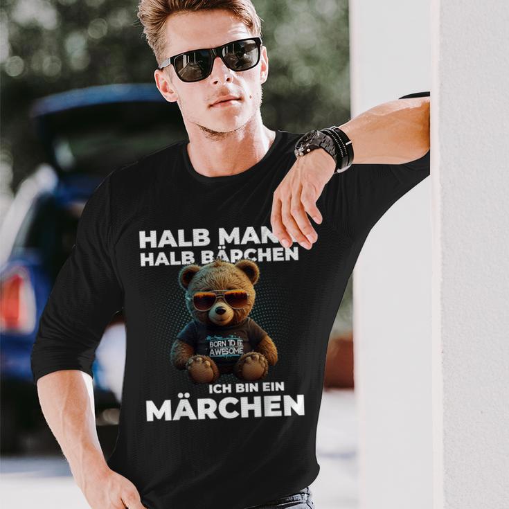 Bear Half Man Half Bear Fairy Tale Partner Langarmshirts Geschenke für Ihn