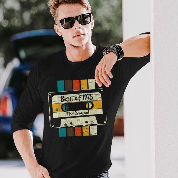 Best Of 1975 Retro Mixtape Cassette 49Th Birthday Langarmshirts Geschenke für Ihn