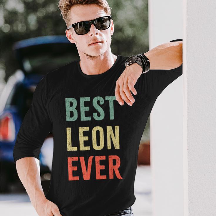 Best Leon Ever First Name Langarmshirts Geschenke für Ihn