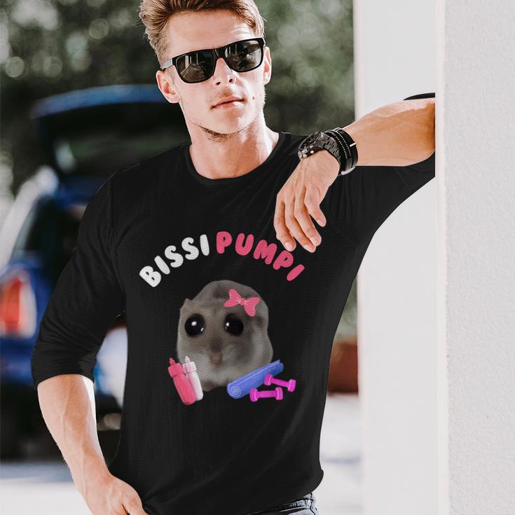 Bissi Pumpi Sad Hamster Cute Hamstie Memes Hamster Langarmshirts Geschenke für Ihn