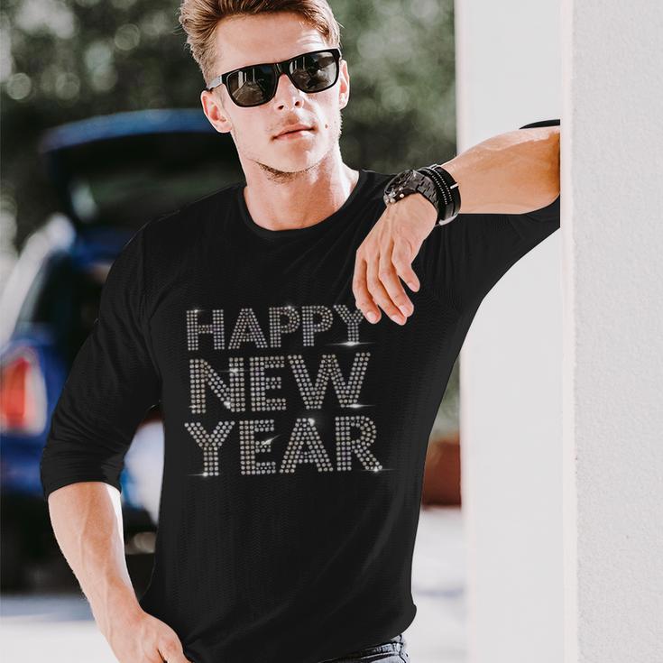 Bling Happy New Year New Year's Eve Langarmshirts Geschenke für Ihn