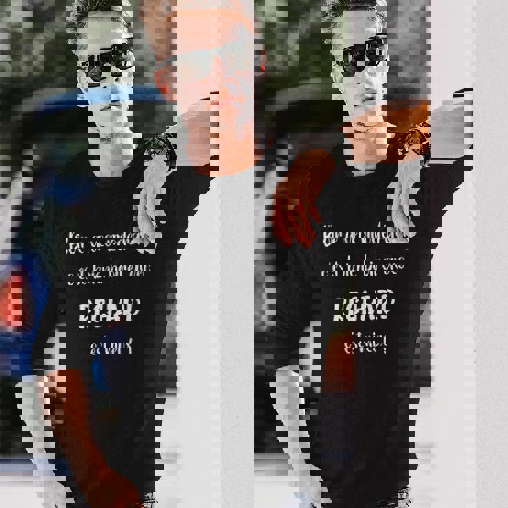 Boire Avec Modération C'est Bien Avec Richard C'est Mieux T-shirt à manches longues Cadeaux pour lui