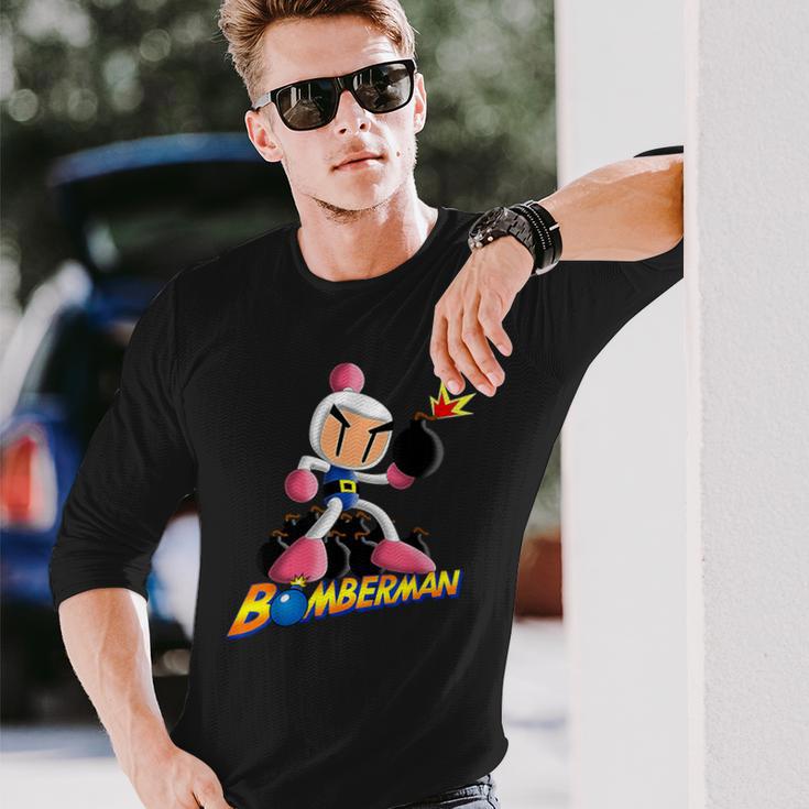 Bomberman Bombing Explosive Retro Gamer Nostalgia Classic Langarmshirts Geschenke für Ihn