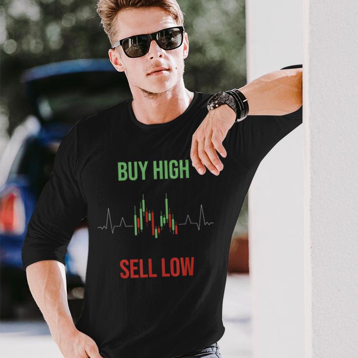 Buy High Sell Low Trading Langarmshirts Geschenke für Ihn