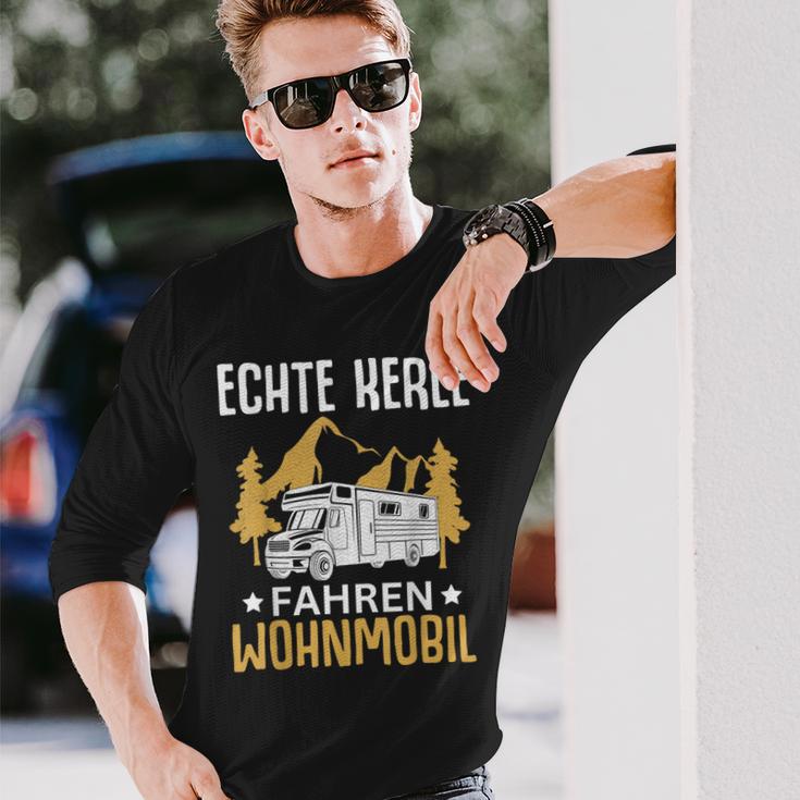 Campen Echte Kerle Fahren Wohnmobil Camping Langarmshirts Geschenke für Ihn