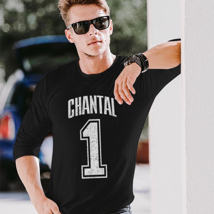 Chantal Supporter Number 1 Biggest Fan Langarmshirts Geschenke für Ihn