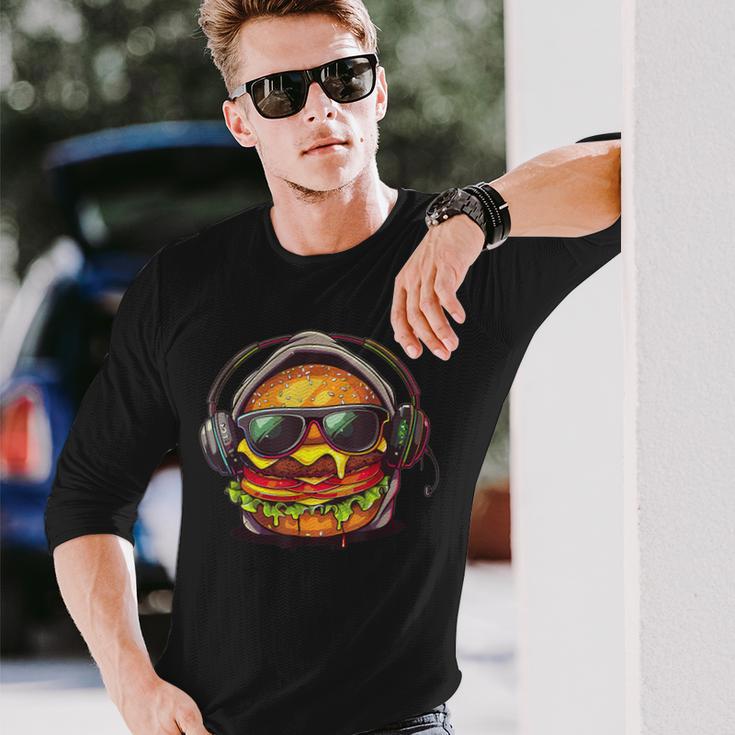 Cheeseburger With Sunglasses I Cheeseburger Langarmshirts Geschenke für Ihn