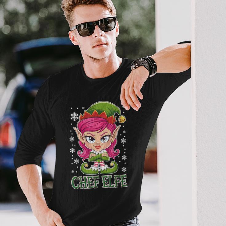 Chef Elf Saying Outfit Christmas Langarmshirts Geschenke für Ihn