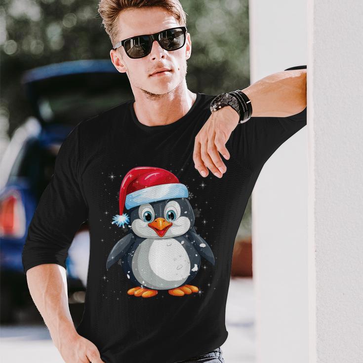 Children's Christmas Cute Penguin Christmas Xmas Langarmshirts Geschenke für Ihn