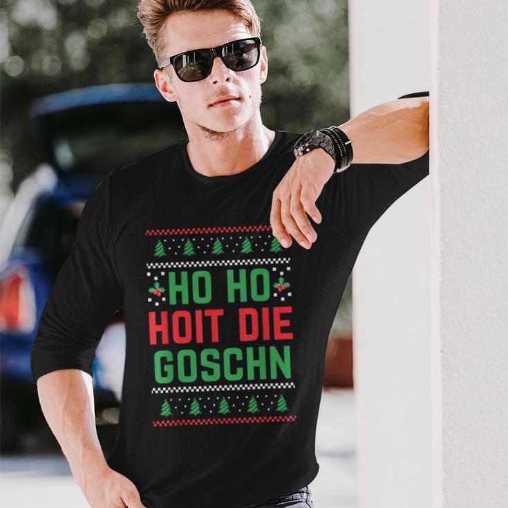 Christmas Party Santa Ho Ho Hoit Die Goschn Langarmshirts Geschenke für Ihn