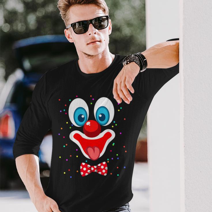 Clown Face Costume For Carnival Fancy Dress Clown Costume Langarmshirts Geschenke für Ihn