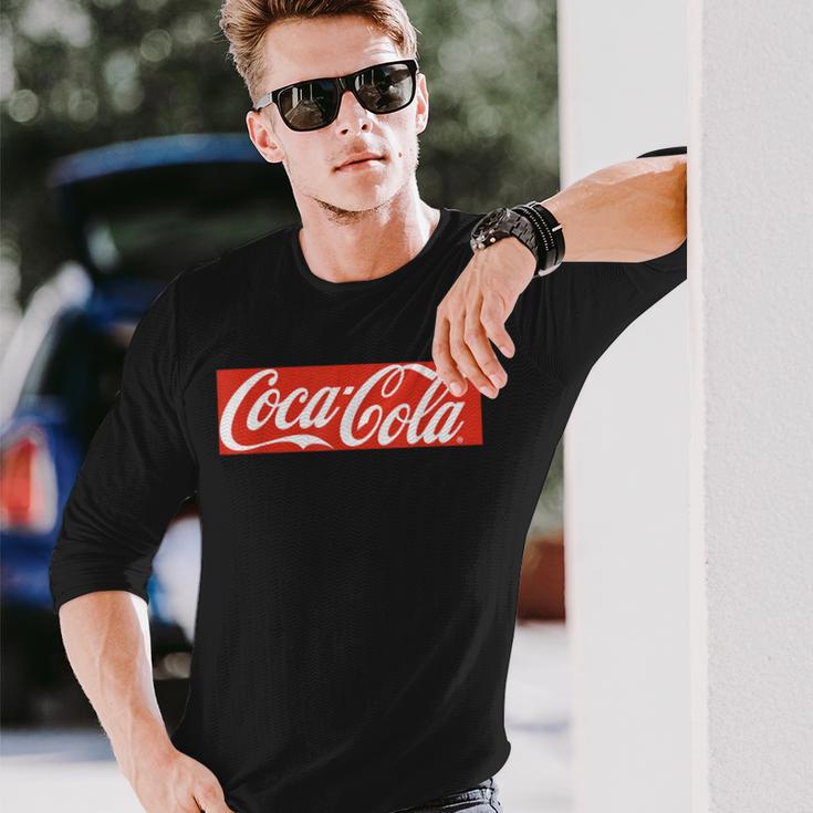 Coca-Cola Block Logo Langarmshirts Geschenke für Ihn