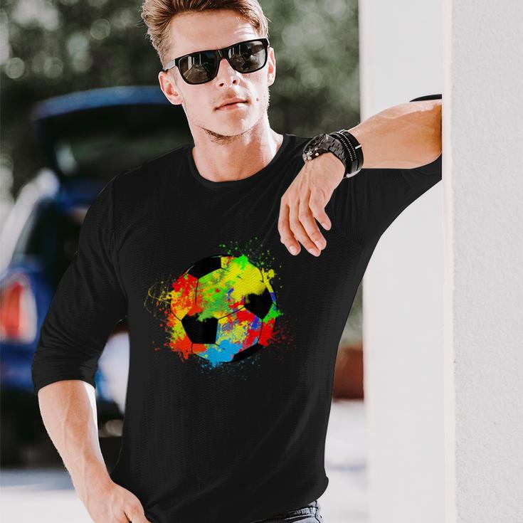 Colourful Football Ball Langarmshirts Geschenke für Ihn