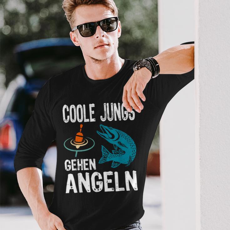 Cool Boys Going Fishing Fish Sports Fisherman Fishing Langarmshirts Geschenke für Ihn