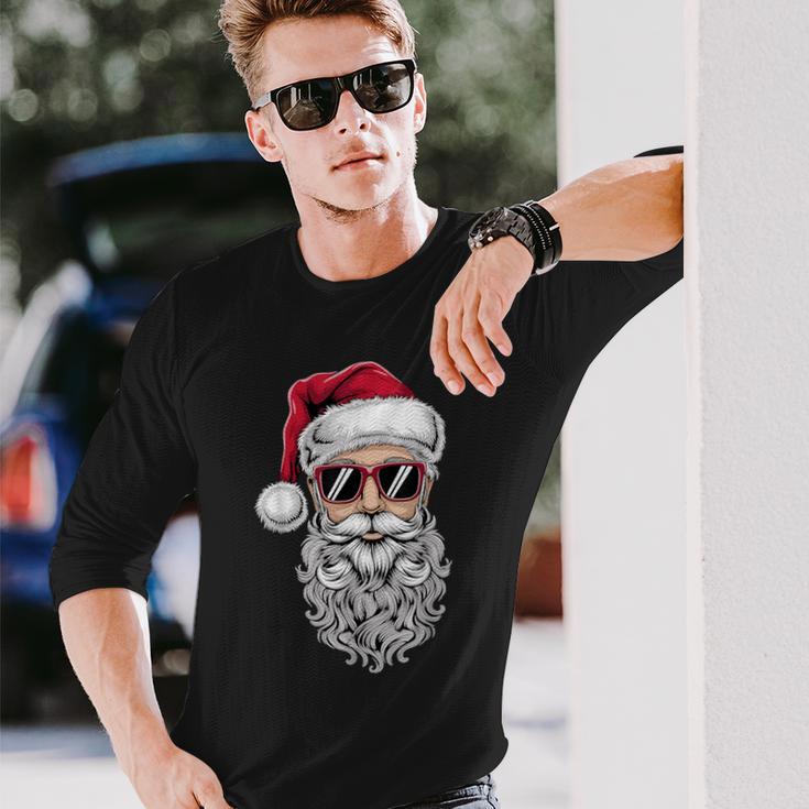 Cool Christmas Cool Santa Claus Christmas Langarmshirts Geschenke für Ihn