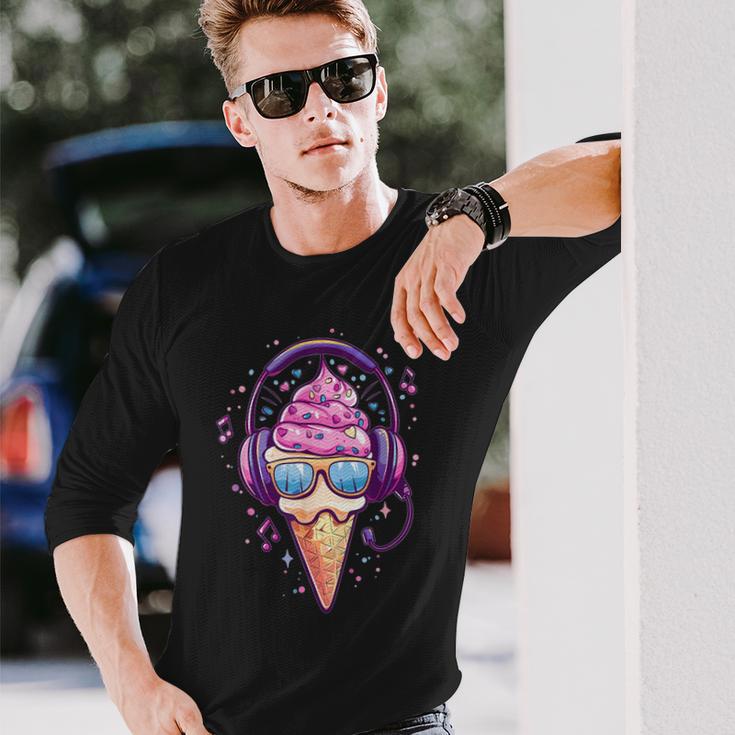 Cool Ice Cream With Sunglasses I Ice Cream Langarmshirts Geschenke für Ihn