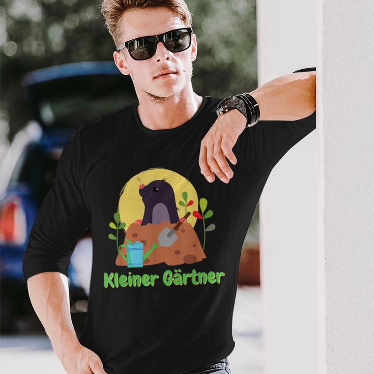 Cute Mole Little Gardener Children's Motif Gardening S Langarmshirts Geschenke für Ihn