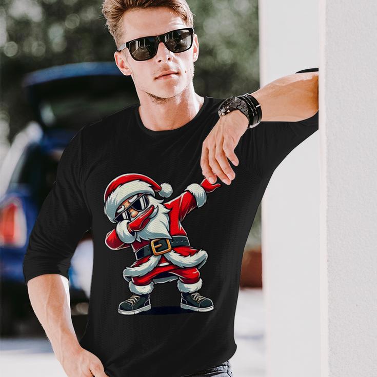 Dabbing Santa Claus Christmas Boys Langarmshirts Geschenke für Ihn