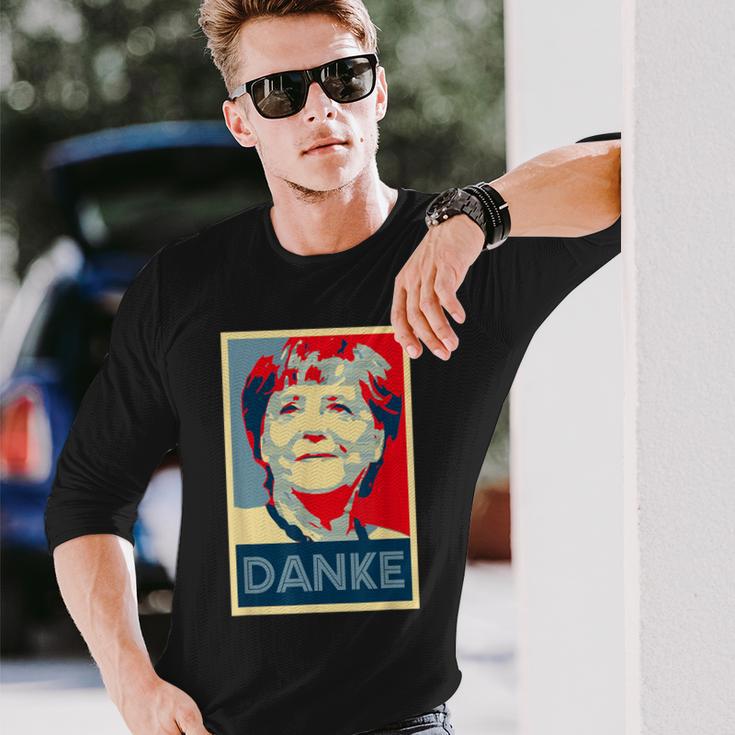 Danke Bundeskanzler Angela Merkel Langarmshirts Geschenke für Ihn