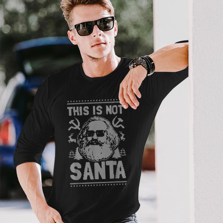 Das Ist Nicht Santa Karl Marx Christmas Communist Langarmshirts Geschenke für Ihn