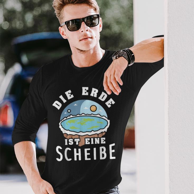 Die Erde Ist Eine Scheiben Langarmshirts Geschenke für Ihn