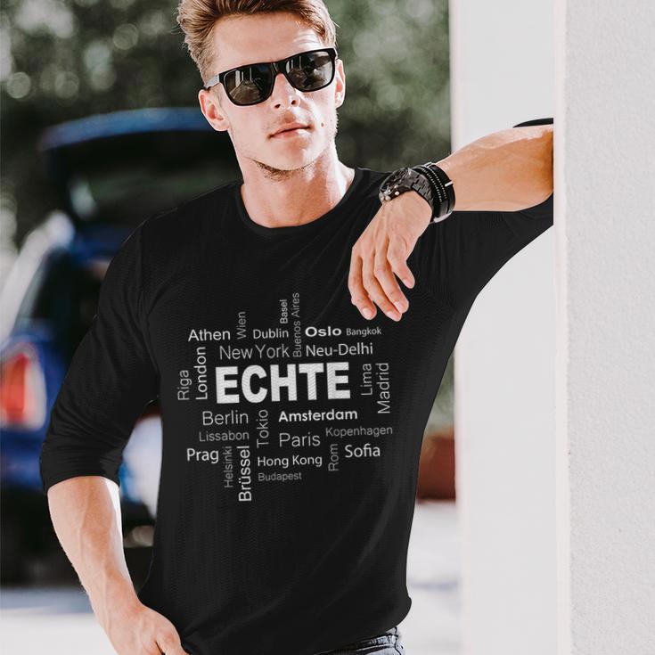 Echte Meine Hauptstadt Echte Meine Hauptstadt Langarmshirts Geschenke für Ihn