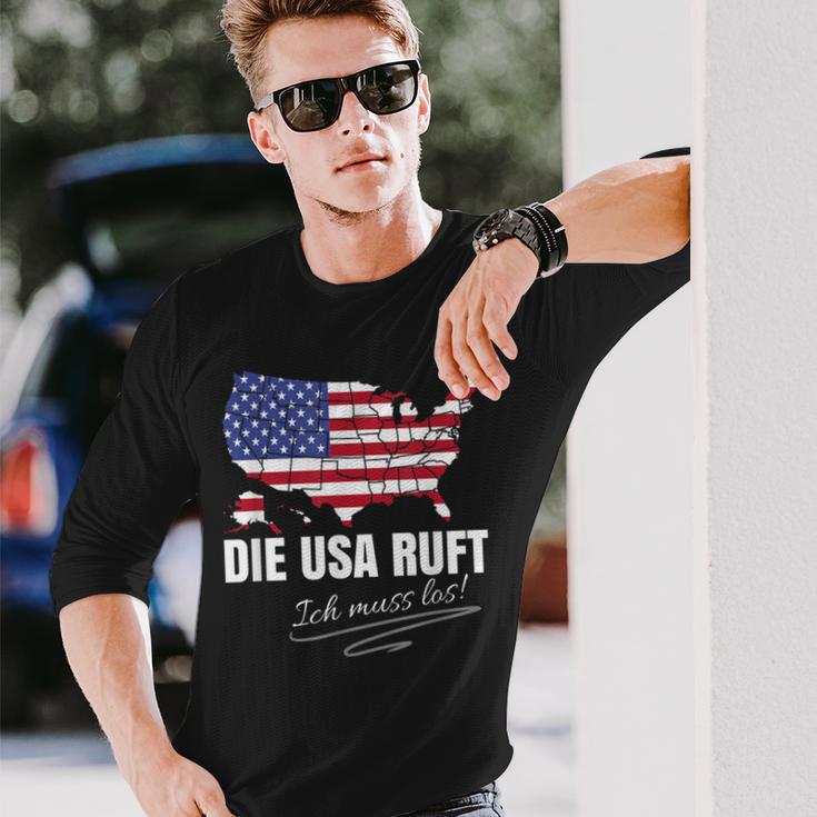 Emigration Usa Farewell Gadgets America Emigrant Langarmshirts Geschenke für Ihn