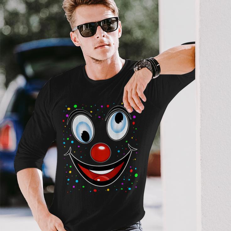 Fancy Dress Clown Face Outfit Clown Costume Carnival Langarmshirts Geschenke für Ihn