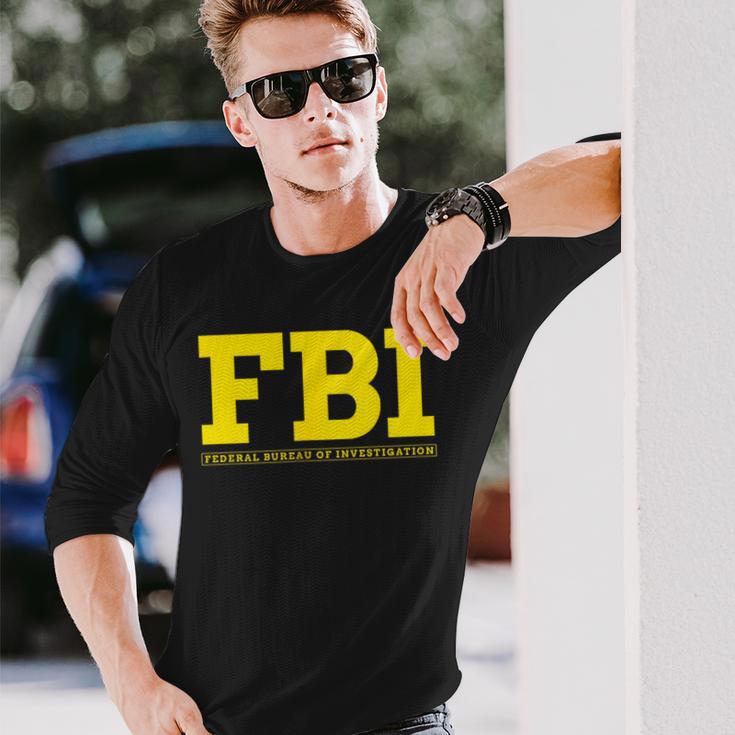 Fbi Federal Office For Investigation Officers 2-Sided Langarmshirts Geschenke für Ihn