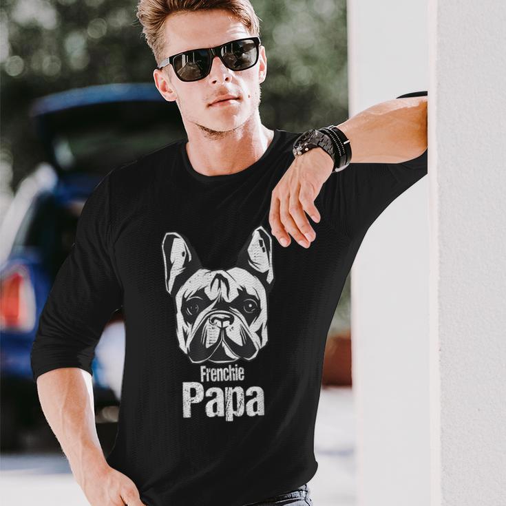 French Bulldog Papa- Frenchie French Bulldog S Langarmshirts Geschenke für Ihn