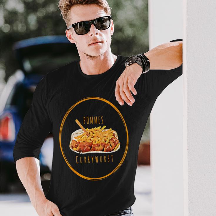 French Currywurst Barrier Mayo Ketchup Langarmshirts Geschenke für Ihn