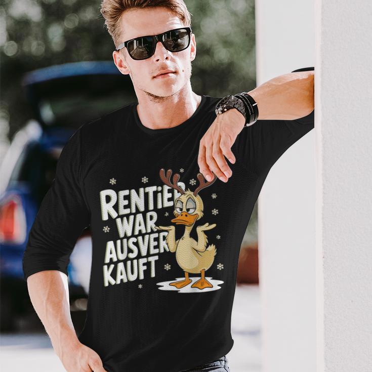 Christmas Elk Saying Reindeer Was Out Sold Out Langarmshirts Geschenke für Ihn