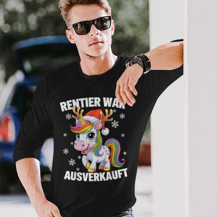 Christmas Unicorn Reindeer Was Out Sold Out Langarmshirts Geschenke für Ihn