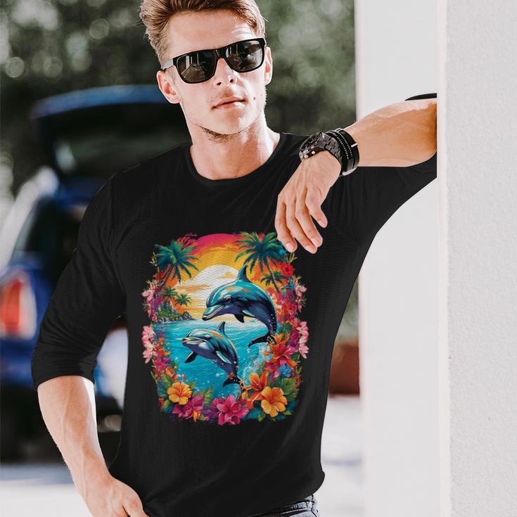 Dolphins Caribbean Langarmshirts Geschenke für Ihn