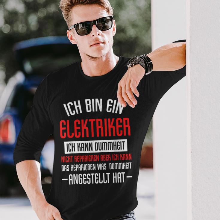 Electrician Sayings Accident Training Langarmshirts Geschenke für Ihn