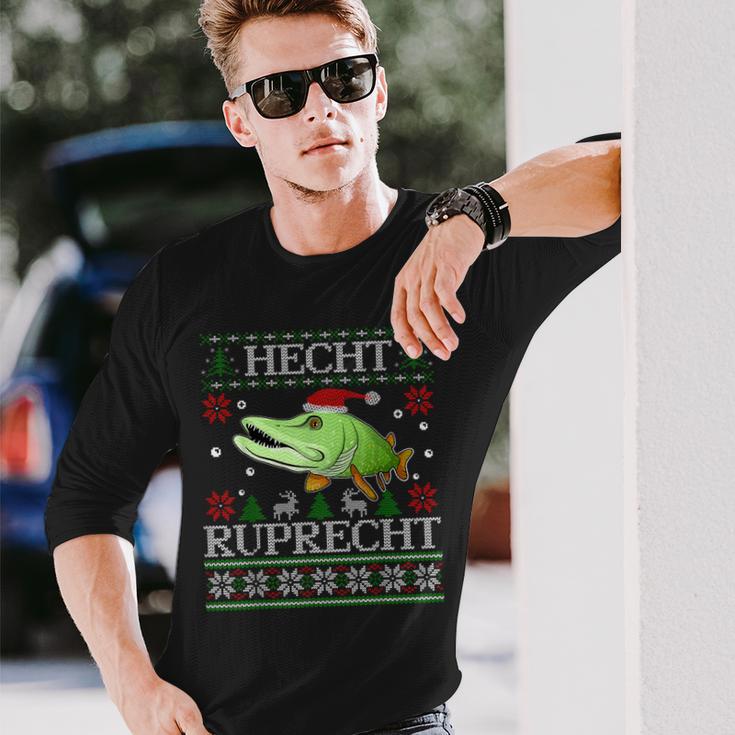 Fishing Christmas Fishing Pike Ruprecht Langarmshirts Geschenke für Ihn