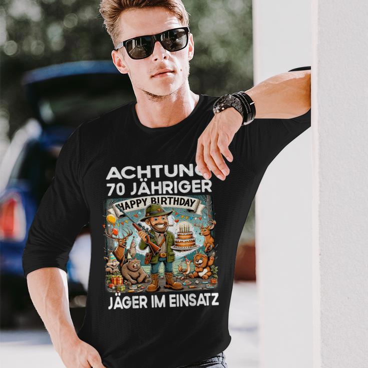 Hunter Forester Birthday 70 Years Old Langarmshirts Geschenke für Ihn