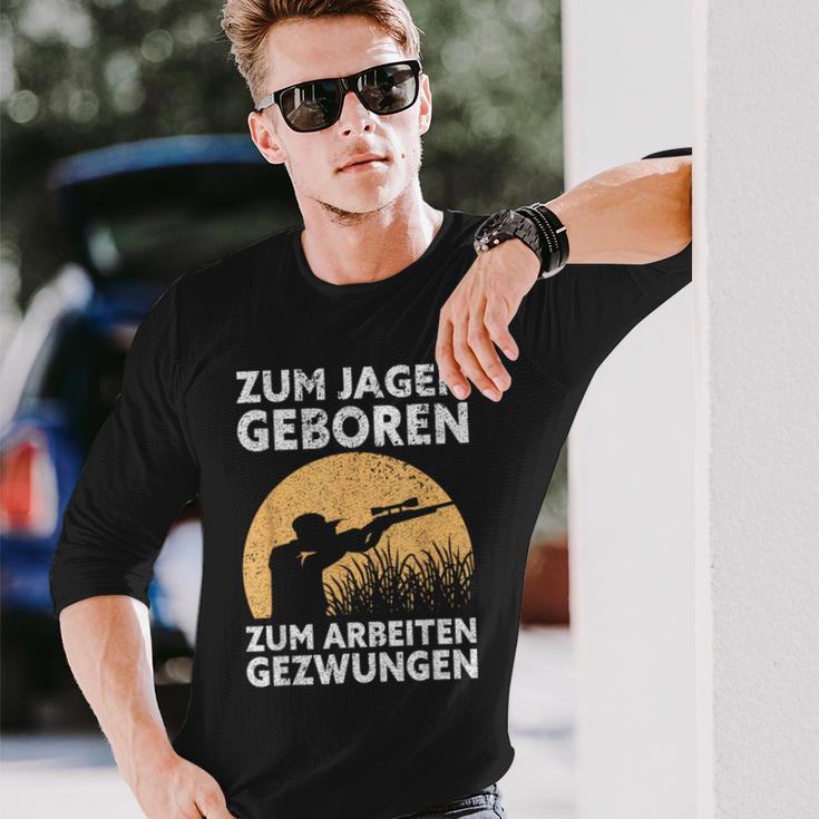 Hunter Zum Jagen Geboren S Langarmshirts Geschenke für Ihn