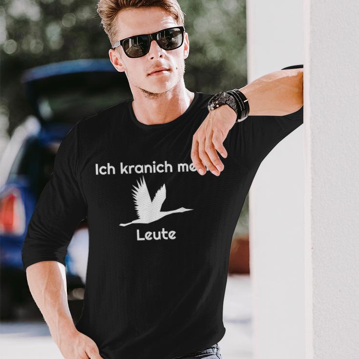 Pause Ich Kranich Mehr Bird Saying Joke Langarmshirts Geschenke für Ihn