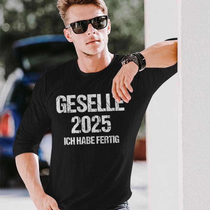 Geselle 2025 Ich Habe Fertig Azubi Prüfung Gesellenprüfung German Langarmshirts Geschenke für Ihn