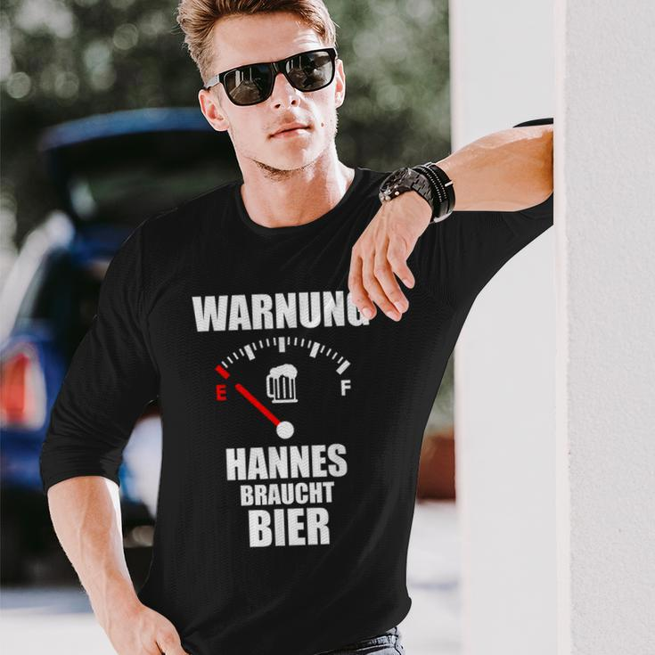 Hannes Nameorname Spruch Bier Biertrinker Langarmshirts Geschenke für Ihn