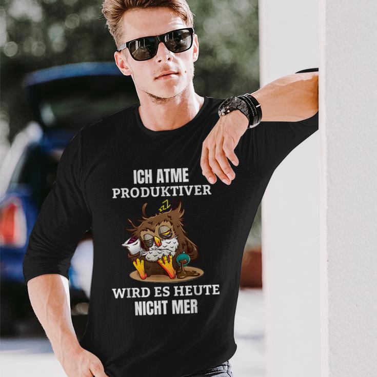 Ich Atme Produktiv Wird Es Heute Nicht Mehr Saying Langarmshirts Geschenke für Ihn