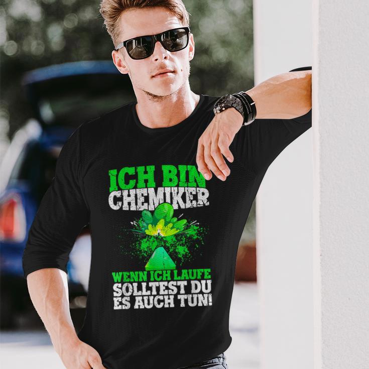 Ich Bin Chemiker Wenn Ich Laufe Solltest Du Es Auch Tun S Langarmshirts Geschenke für Ihn