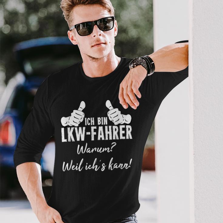 Ich Bin Lkw Driver Warum Weil Ichs Kann Langarmshirts Geschenke für Ihn