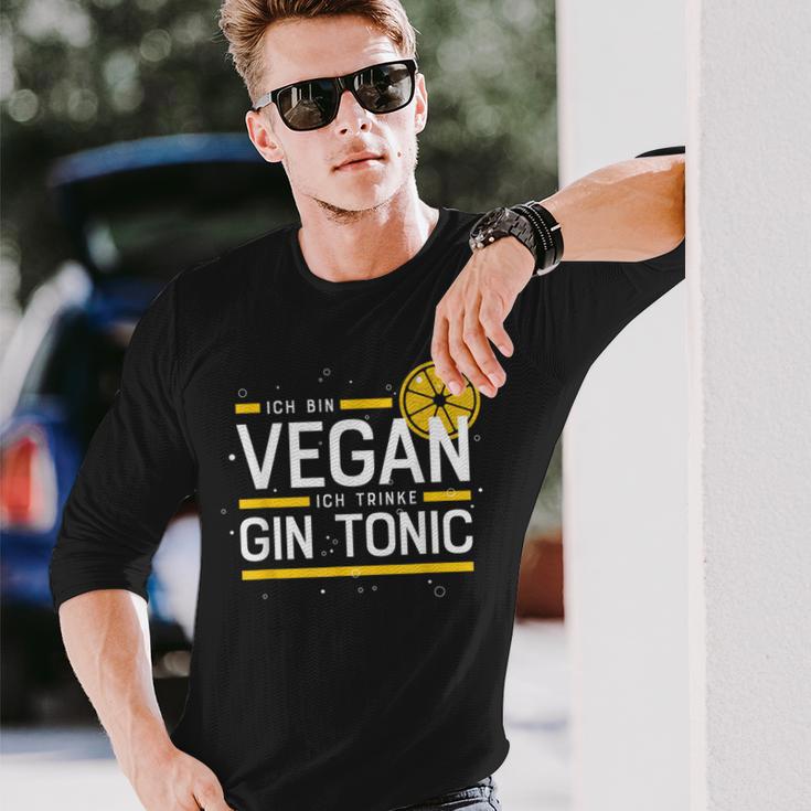 Ich Binegan Ich Trinke Gin Tonic X Lecker Gin Langarmshirts Geschenke für Ihn