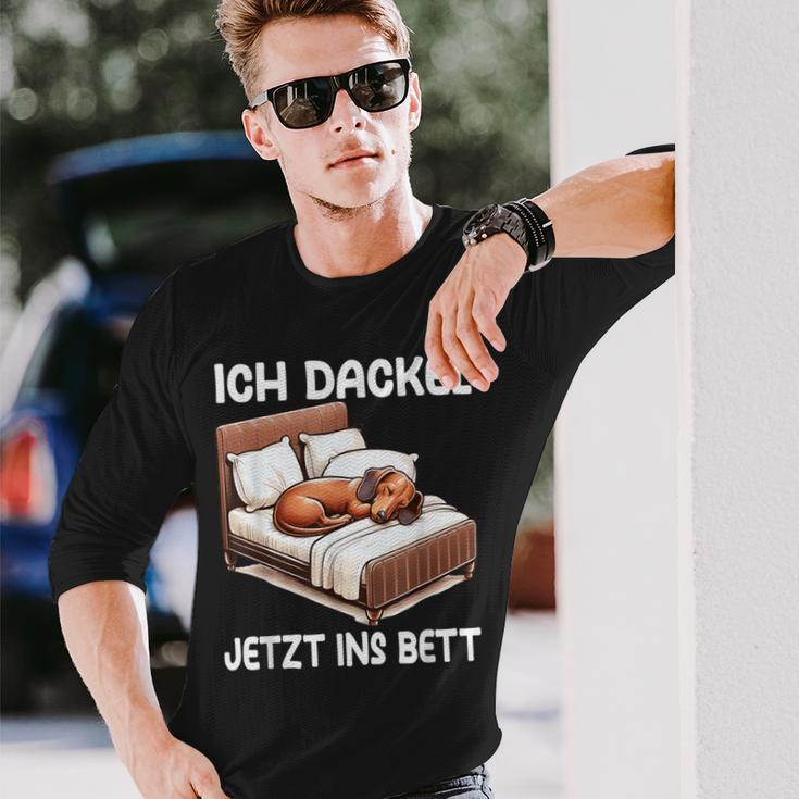 Ich Dachshund Jetzt Ins Bett Sleep Pyjama Langarmshirts Geschenke für Ihn