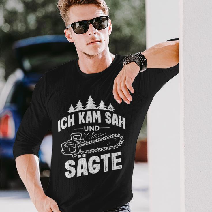 Ich Kam Sah Und Säte Chainsaw Lumberjack Langarmshirts Geschenke für Ihn